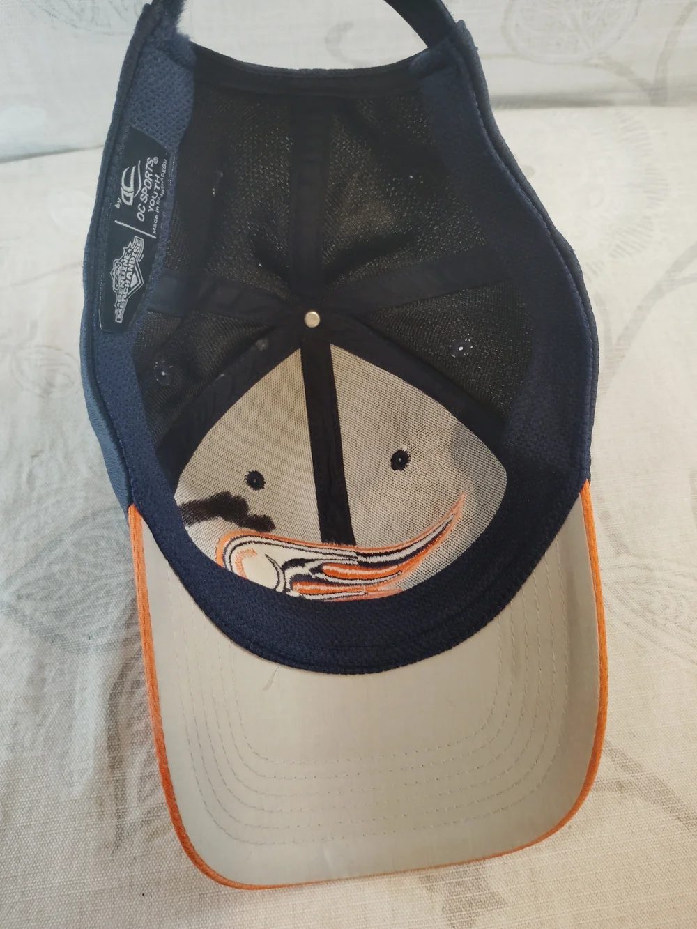 Youth Two-Tone Black and Orange Baseball Cap